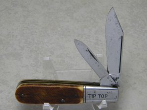 Camillus New York USA Tip Top Saw Cut Bone 2 Blade Barlow Knife c.1940's