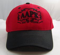 Red & Black Colored All About Pocket Knives Hat  With  Black Embroidery