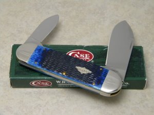 Case XX USA 2009 Ocean Blue Bone 6250 SS Elephant Toe Knife in Box
