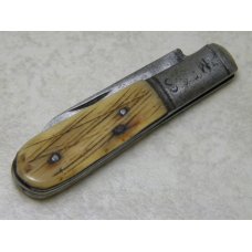 MF&S M Furness Genuine Bone Handle 1 Blade Barlow Knife *Rare* c.1800's MF&S M Furness Genuine Bone Handle 1 Blade Barlow Knife *Rare* c.1800's