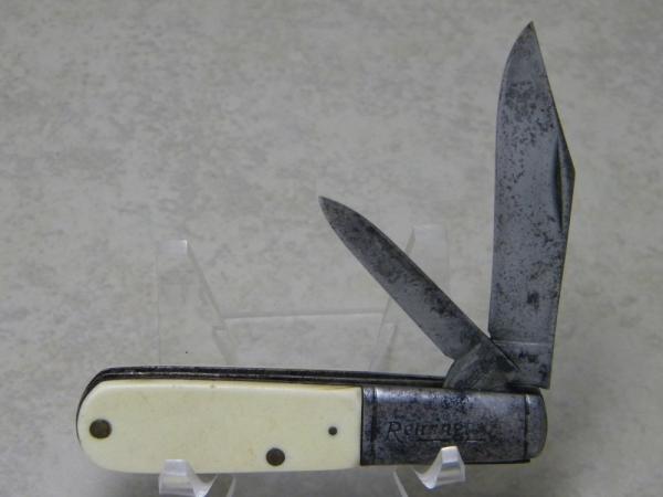 Remington "Script" RB44W White 2 Blade Barlow Knife c.1930's