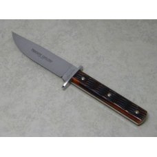 Tidioute Cutlery Titusville Iron Works GEC #10 Burnt Orange Bone Fixed Blade Sheath Knife in Tube