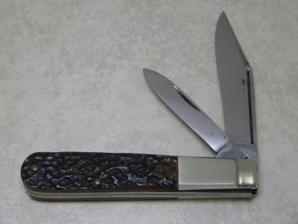 F.A. Bower Dist. Co. Solingen Germany #35 Bone Stepped Bolster Barlow Knife F.A. Bower Dist. Co. Solingen Germany #35 Bone Stepped Bolster Barlow Knife