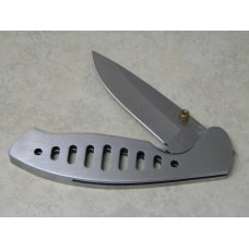 Rigid RG-1 Surgical Steel Japan Plain Edge Metal Linerlock Knife & Pouch in Box Rigid RG-1 Surgical Steel Japan Plain Edge Metal Linerlock Knife & Pouch in Box