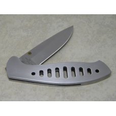 Rigid RG-1 Surgical Steel Japan Plain Edge Metal Linerlock Knife & Pouch in Box Rigid RG-1 Surgical Steel Japan Plain Edge Metal Linerlock Knife & Pouch in Box