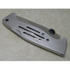Rigid RG-23 Surgical Steel Japan Plain Edge Metal Large Lockback Thumb Stud Knife in Box