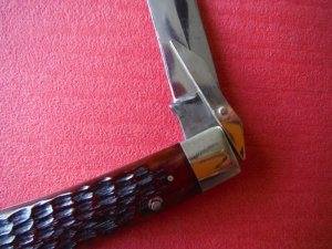 Case 6111 Tested Green Bone Looks restored shield side is red bone.  OUCH.  