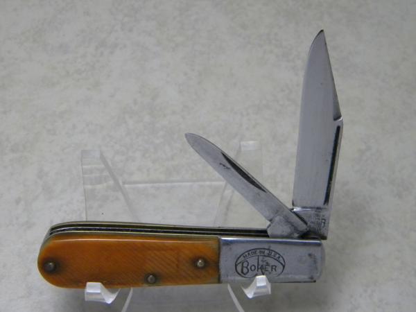 Boker Made in USA Saw Cut Bone Model 493 2 Blade Barlow Knife c.1950's *Rare Boker Barlow* Boker Made in USA Saw Cut Bone Model 493 2 Blade Barlow Knife c.1950's *Rare Boker Barlow*