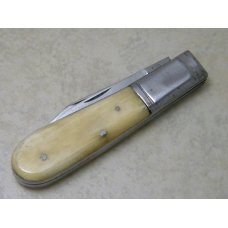 W.D. Herbert Bone Curved Frame 2 Blade Barlow Knife with Stepped Bolsters *Rare Stamp* W.D. Herbert Bone Curved Frame 2 Blade Barlow Knife with Stepped Bolsters *Rare Stamp*