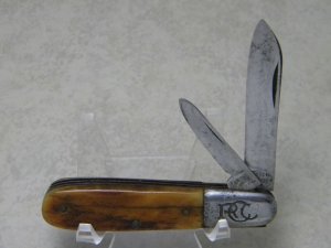 Robeson Cutlery Co. ShurEdge USA RCC Saw Cut Bone Barlow Knife c.1920's or 1930's