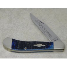 Case XX USA 2 Dot (1998) Dark Blue Rogers Jigged Bone 61100 SS Saddlehorn Knife in Box Case XX USA 2 Dot (1998) Dark Blue Rogers Jigged Bone 61100 SS Saddlehorn Knife in Box