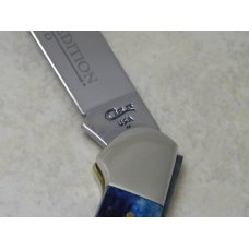 Case XX USA 2 Dot (1998) Dark Blue Rogers Jigged Bone 61100 SS Saddlehorn Knife in Box Case XX USA 2 Dot (1998) Dark Blue Rogers Jigged Bone 61100 SS Saddlehorn Knife in Box