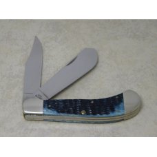 Case XX USA 2009 Mediterranean Blue Bone 62100 SS Cotton Sampler Saddlehorn Knife in Box 1st Run