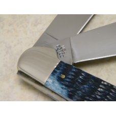 Case XX USA 2009 Mediterranean Blue Bone 62100 SS Cotton Sampler Saddlehorn Knife in Box 1st Run