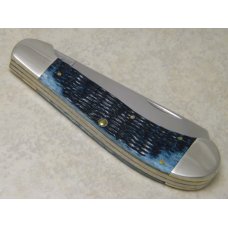 Case XX USA 2009 Mediterranean Blue Bone 62100 SS Cotton Sampler Saddlehorn Knife in Box 1st Run