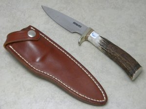 Randall Made Orlando, FLA. Stag Model 26 Pathfinder Fixed Blade Sheath Knife c.1980's
