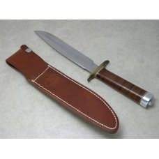 Randall Made Orlando, FLA. Stacked Leather Model 1-7" Fixed Blade Fighting Knife c.1980's