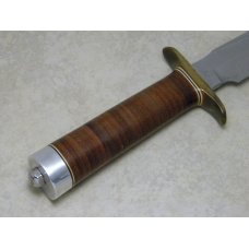 Randall Made Orlando, FLA. Stacked Leather Model 1-7" Fixed Blade Fighting Knife c.1980's