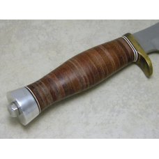 Randall Made Orlando, FLA. Stacked Leather Capt. Chris Stanaback Special Fixed Blade Sheath Knife