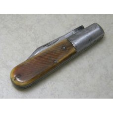 Wyeth (Curved) 8 Warranted Cutlery with Cross & Circles Saw Cut Bone 2 Blade Barlow Knife Wyeth (Curved) 8 Warranted Cutlery with Cross & Circles Saw Cut Bone 2 Blade Barlow Knife