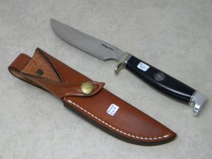 Randall Made Orlando, FLA. Black Micarta RKS-2 Fixed Blade Sheath Knife c.1990's