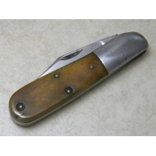 Queen Cutlery Co. USA #22 Saw Cut Bone 2 Blade Barlow Knife C.1930's to 1940's Queen Cutlery Co. USA #22 Saw Cut Bone 2 Blade Barlow Knife C.1930's to 1940's