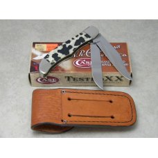 Case XX USA 2009 Holstein Cow Natural Bone 6265 SS Folding Hunter Knife & Pouch in Box