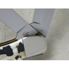 Case XX USA 2009 Holstein Cow Natural Bone 6265 SS Folding Hunter Knife & Pouch in Box