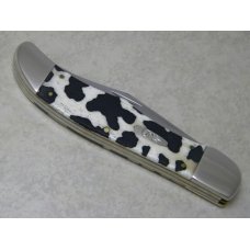 Case XX USA 2009 Holstein Cow Natural Bone 6265 SS Folding Hunter Knife & Pouch in Box