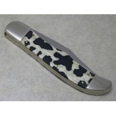 Case XX USA 2009 Holstein Cow Natural Bone 6265 SS Folding Hunter Knife & Pouch in Box
