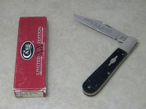 Case XX USA 3 Dot (1997) Limited Edition Dark Black Rogers Bone 6143 SS Daddy Barlow Knife in Box