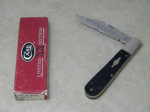 Case XX USA 3 Dot (1997) Limited Edition Dark Black Rogers Bone 6143 SS Daddy Barlow Knife in Box Case XX USA 3 Dot (1997) Limited Edition Dark Black Rogers Bone 6143 SS Daddy Barlow Knife in Box