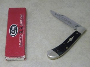 Case XX USA 3 Dot (1997) Limited Edition Dark Black Rogers Bone 61100 SS Saddlehorn Knife in Box