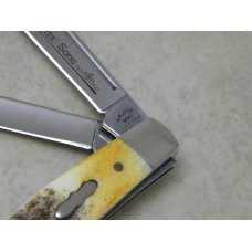 C Platts' Sons USA Burnt Stag 54052 SS Congress Knife in Tin Box c.2005 C Platts' Sons USA Burnt Stag 54052 SS Congress Knife in Tin Box c.2005