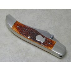 Case Bros Cutlery Co USA Chestnut Bone 61265LC SS Linerlock Folding Hunter Knife in Box c.2003 Case Bros Cutlery Co USA Chestnut Bone 61265LC SS Linerlock Folding Hunter Knife in Box c.2003