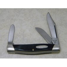 Buck Made in USA (Camillus) Model # 303 Cadet Black Saw Cut Delrin Stockman Knife in Box c.1974-1985 Buck Made in USA (Camillus) Model # 303 Cadet Black Saw Cut Delrin Stockman Knife in Box c.1974-1985