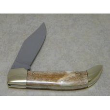 Parker Cut Co Surgical Steel Japan Smooth Bone Stag "The Little Bandit" Folding Hunter Knife in Box