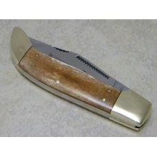 Parker Cut Co Surgical Steel Japan Smooth Bone Stag "The Little Bandit" Folding Hunter Knife in Box