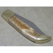 Parker Cut Co Surgical Steel Japan Smooth Bone Stag "The Little Bandit" Folding Hunter Knife in Box