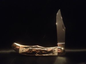 Schrade+ USA 1250T, Beautiful Sambar Stag