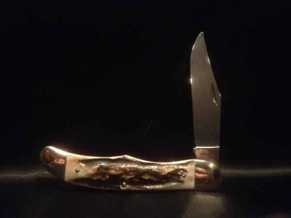 Schrade+ USA 1250T, Beautiful Sambar Stag