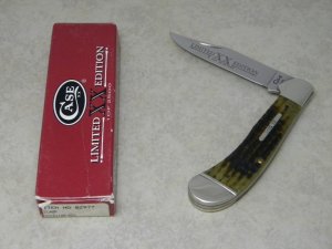 Case XX USA 4 Dot (1996) Green Bone 61100 SS Limited Edition Saddlehorn Knife in Box