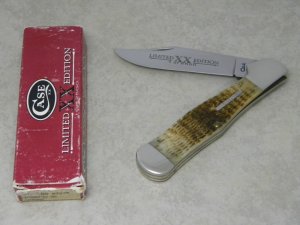 Case XX USA 5 Dot (1995) Butternut Rogers Bone C61050 SS Limited Edition Coke Bottle Knife in Box