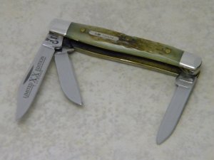 Case XX USA 4 Dot (1996) Green Bone 6333 SS Limited Edition Tiny Stockman Knife