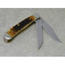 Case XX USA 2006 Burnt Orange Bone 62154W SS Limited Edition Wharncliffe Tiny Trapper Knife Case XX USA 2006 Burnt Orange Bone 62154W SS Limited Edition Wharncliffe Tiny Trapper Knife