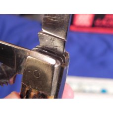 Vintage J A Henckels Friodur 3 Blade Push Lock Large Hunter +Corkscrew with NICE! Stag Handes Vintage J A Henckels Friodur 3 Blade Push Lock Large Hunter +Corkscrew with NICE! Stag Handes
