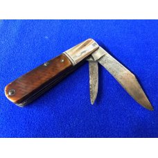 Bridge Cutlery Co. St. Louis Genuine Saw Cut Bone 2 Blade Barlow Knife c.1902-1939 Bridge Cutlery Co. St. Louis Genuine Saw Cut Bone 2 Blade Barlow Knife c.1902-1939