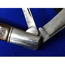 Bridge Cutlery Co. St. Louis Genuine Saw Cut Bone 2 Blade Barlow Knife c.1902-1939 Bridge Cutlery Co. St. Louis Genuine Saw Cut Bone 2 Blade Barlow Knife c.1902-1939