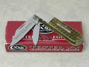 Case XX USA 4 Dot (1996) Green Corn Cob Jigged Bone 62009 1/2 SS Limited Edition Barlow Knife in Box