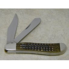 Case XX USA 4 Dot (1996) Green Corn Cob Jigged Bone 6240 SS Limited Edition Dogleg Trapper Knife Case XX USA 4 Dot (1996) Green Corn Cob Jigged Bone 6240 SS Limited Edition Dogleg Trapper Knife